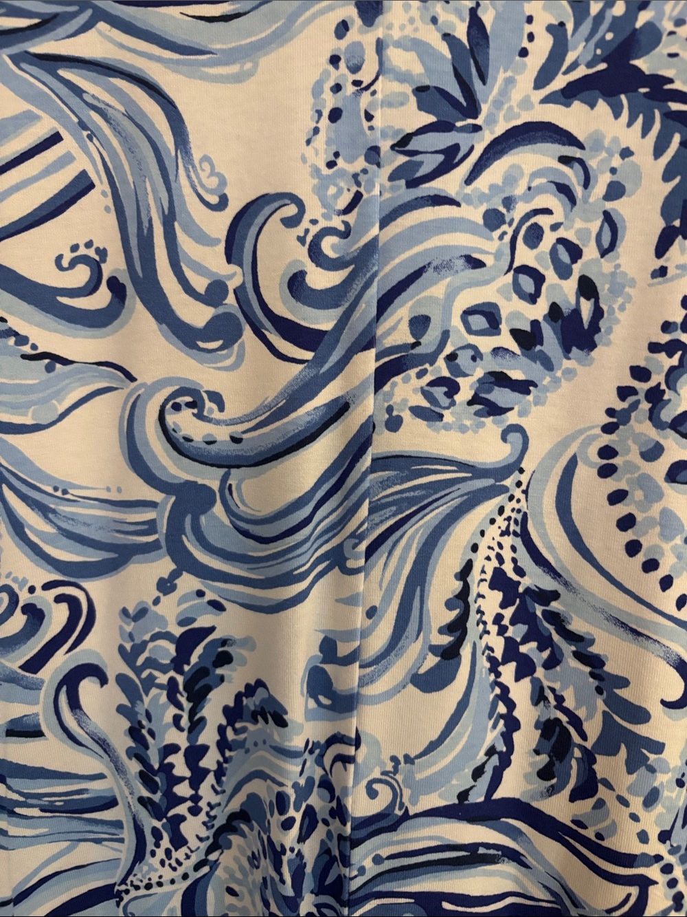Like New Lilly Pulitzer Blue and White Printed Shift Dress with Pink Accents - Picture 7 of 7
